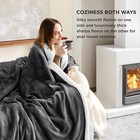 Elegant Sherpa Fleece Blanket Soft Throw Cozy Coverlet Reversible Bed Blankets