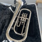 Euphonium Silver With Case -see Photos-