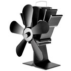 5 Blades Heat Powered Stove Fan For Wood Log Burner Fireplace Fuel Saving Eco