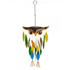 Cut Glass Owl Wind Chime Geblueg541 Unique Decor New In Gift Box Free Shipping