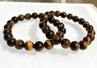 Wholesale 6 Pcs Natural Tiger Eye 10mm 8    Crystal Healing Stretch Bracelet
