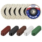 11pcs Wool Felt Polishing Disc   Compounds Set - 4-1 2  X 7 8 