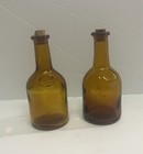 Assorted Lot Of Seven Miniature Colored Glass Bitters Bottles With Cork Stoppers