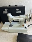Singer White Featherweight 221k Sewing Machine Case New Belt   Pedal Works
