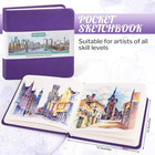 Small Hardcover Sketchbook 5  X 5  80 Sheets 160gsm Tiny Notebook Purple Drawing