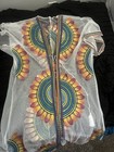 Dashiki African Print Mesh Shirt  Multi-color Pattern  Unisex Adult