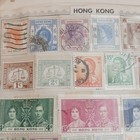 Hong Kong Pre-1997 Used Postage Stamps Mixed Lot On Album Page Assorted