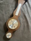 Vintage West Germany Weather Station Barometer Banjo Style Wood