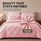 Himeet Twin Xl Comforter Set Pink - 5 Pieces Pintuck Bed In A Bag