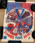 Phish Poster Jim Pollock Waterwheel Linocut Red blue Doodled Summer 2026