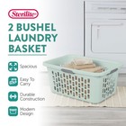 Sterilite Laundry Basket  2 Bushel Plastic Hamper With Handles  Mint  12 Pack