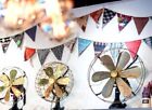 6  Handmade Vintage Antique Oscillating Orbiting Electric Brass Blade Table Fan