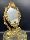 Vintage Styled  Swinging  Ornate Dresser  Vanity Mirror With Cherub