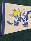 Vintage 1970 s Minnesota Fighting Saints Full Size 29 Inch White Pennant  Nice 