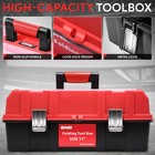 Workshop Garage Lockable 17  3-drawer Plastic Tool Box Organizer Storage Red