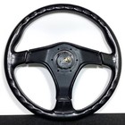 Nardi Gara 3 Type 3 360mm Leather Steering Wheel W  Horn Button Genuine Fet