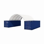 20x20 Shipping Container Canopy Shelter  11 Oz Pe  Stable   Durable Storage Cove