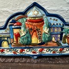 Blue Sky Clayworks Heather Goldminc Menorah 2014 Hanukkah T Light Ceramic Glazed