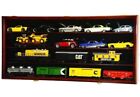 Train Display Case O Scale Cherry Railroad Model Locomotive Wood Rack Cabinet