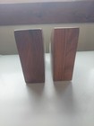 Geometric Set Of 2 Arched Wood   Marble W brass Band Bookends Modern Home Decor
