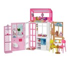 Barbie Dollhouse Set With Furniture Portable House Playset 20 Pieces