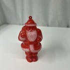Vintage Mid Century Christmas Hard Plastic Santa Toy Sack Candy Container 