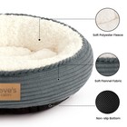 Love s Cabin Round Donut Cat And Dog Cushion Bed  20in Pet Bed Cats Or Small