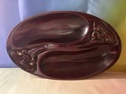 Vintage New Zealand Maori Tiki Statue Paua Shell Hand Carved Plate 