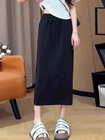 High Waist A-line Skirt Plus Size Summer Thin Loose Versatile Mid-length Back Sp