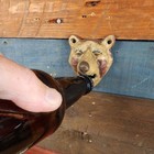Grizzly Bear Bottle Opener Cast Iron Wall Mounted Antique Finish  5  X 2 75  