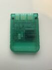 Official Sony Playstation 1 Ps1 Authentic Memory Card Oem Psone Teal Green Clear