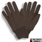 Brown Cotton Jersey Work Gloves  Large - Mens Size - Gardening General Purpose