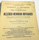 1915 Report On German Outrages  Evidence And Documents Book