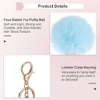 4 Pcs Pom Pom Keychains - Faux Fur Ball Key Rings Fluffy Rabbit Fur Pompoms Keyc