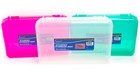 24 Student Storage Pencil Boxes In Assorted Colors - 8  X 4 5  X 2 