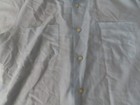 Vintage Rare 1950s 60s Rockabilly Shirt E w Customized Blue Short Sleeve M