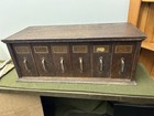 Antique Oak 6 Drawer G w  Document File Cabinet   The Globe Co   Desktop Style