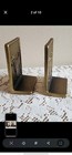 Antique Bradley   Hubbard H b Cast Iron Scottie Terrier Dog Bookends Old Estate 