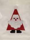 Crate   Barrel Nwt 100  Cotton 8 Embroidered Santa Holiday Christmas Napkins