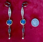Pair Of Vintage Brass   Butterfly Wing Earrings boho hippie shabby Chic