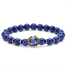 Lapis Lazuli Bracelet 8mm Round Healing Crystal Gemstone Beaded Stretch Bracelet
