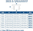 100pcs 7 Sizes Rubber Hole Plugs Assorted For Round Holes 1 5  1 4  5 16  3 8  1