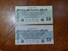1 X Vintage 50 Milliarden Mark German Banknote Money Paper 1923 Circulated Bill