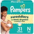 62 Count Pampers Baby Diapers - Swaddlers - Size 0  Ultra Absorbent Disposable