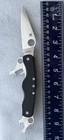 Spyderco  three  Clipitool Knife C208gp Nib G10 Black Scales With Info Pamphlet
