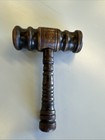 Antique Wooden Gavel   Carving Mallet Primitive