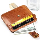 Mens Leather Slim Wallet Rfid Blocking Card Case Credit Card Holder Mini Pocket