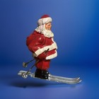 Vintage Barclay Lead  santa Claus On Skis  Nm Excellent