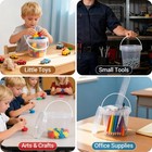 4 Pack 64oz Food Grade Plastic Buckets With Screw Lids   64oz  Transparent 