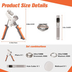 Grommet Tool Kit  500 Pcs Tarp Grommet Eyelet Tool Kit For Fabric With 3 8inch